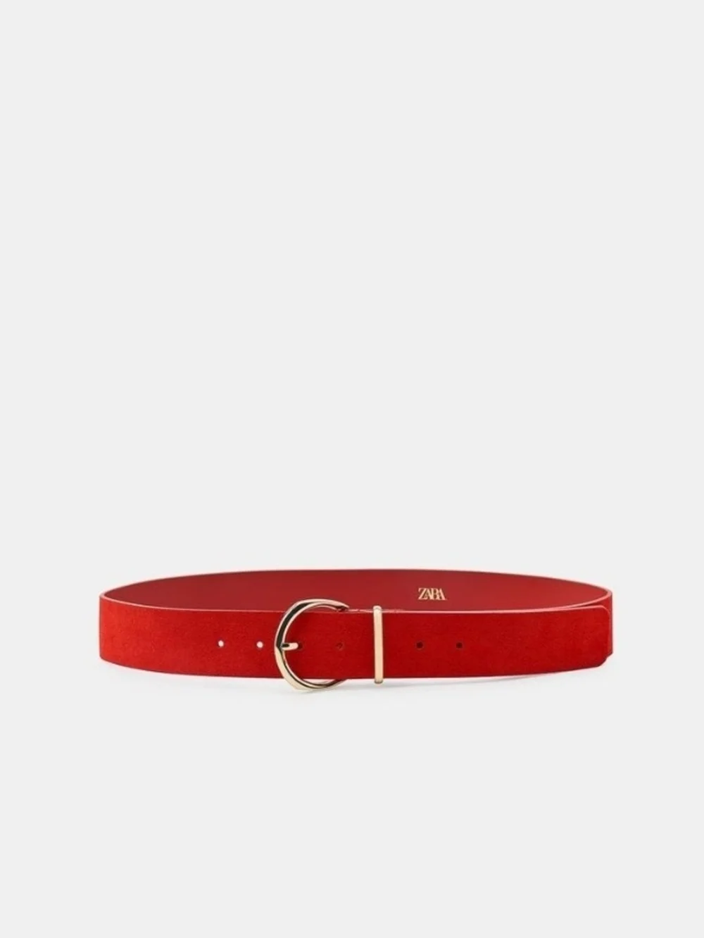 100% SPLIT LEATHER BELT WITH CIRCULAR BUCKLE
